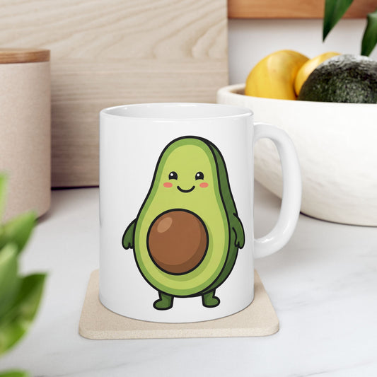 Avocado With Pit Coffee Mug | Cute Matching Set for Couples (11oz)